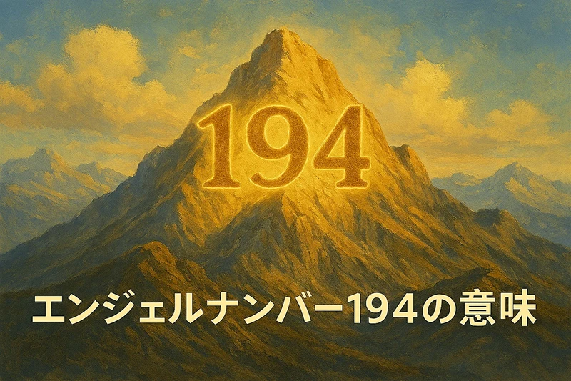 【エンジェルナンバー194の意味】使命を形にし安定を築くサイン